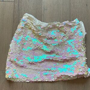 Zara Iridescent Sequin Pencil Skirt